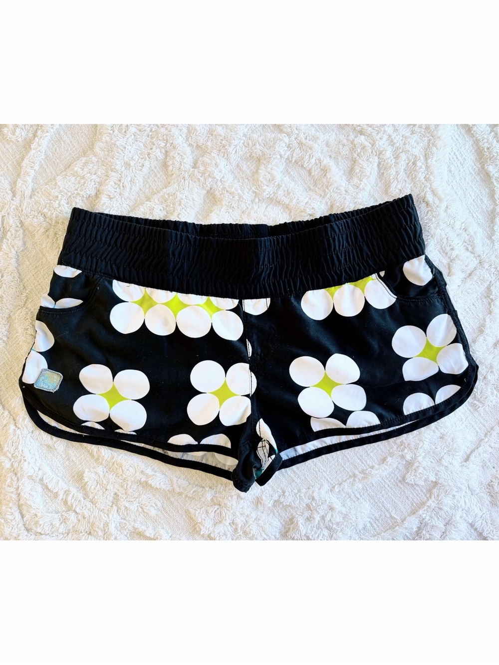 Roxy Floral Print Board Shorts Swim Cover-Up Shorts Size 11 EUC